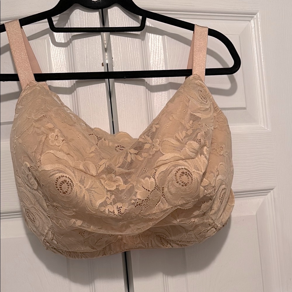 Elegant Lace Beige Camisole Bra, NWOT